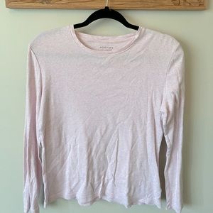Long sleeve soft Sonoma pale pink tee